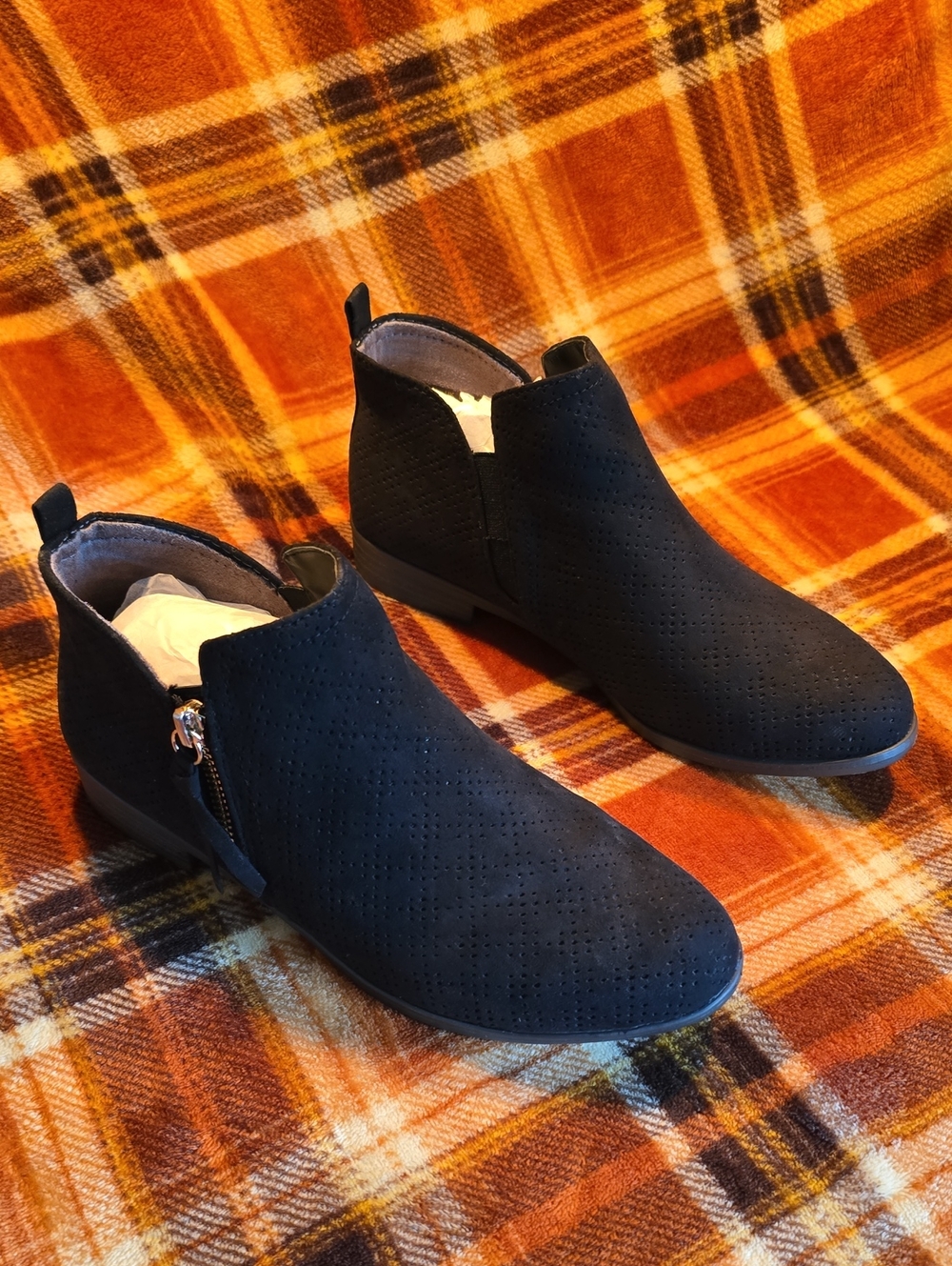 Dr. Scholl's Women's Black Rate Zip Booties - 7.5 M - NWT